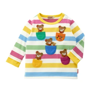 T-SHIRT MANCHES LONGUES PUCCI RAYURES MULTICOLORES