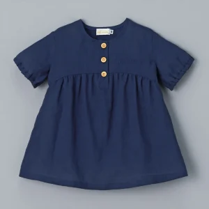 ROBE BLEU CLASSIQUE FILLE MIKI HOUSE