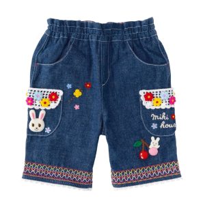 BERMUDA DENIM USAKO AVEC DES BRODERIES