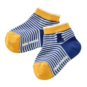 CHAUSSETTES BLEUES ET JAUNES À RAYURES