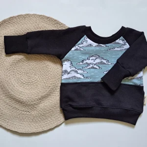 Chandail Raglan - Colorblock Nuages - 6 mois