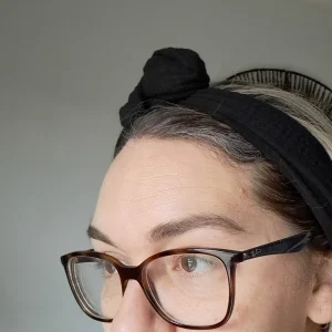 Bandeau avec fil métallique - Mousseline noire