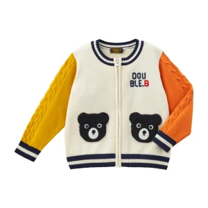 CARDIGAN EN LAINE BLANC CASSÉ DOUBLE B