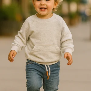 Ensemble garçon jean et sweat gris clair taille de 1 à 5 ans 100% coton ref 911