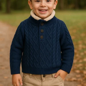 Ensemble garçon chic hiver 100% coton taille de 1 à 4 ans ref 3610