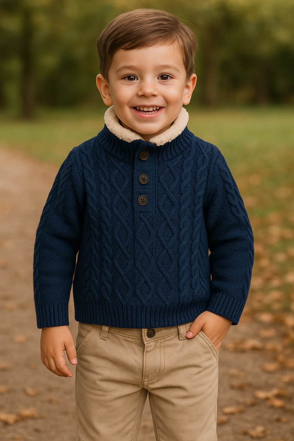 Ensemble garçon chic hiver 100% coton taille de 1 à 4 ans ref 3610