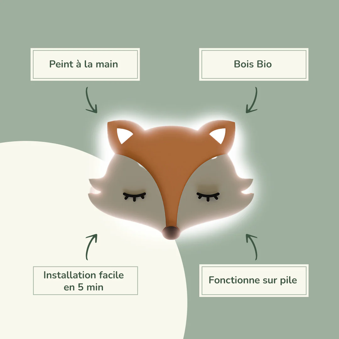 Lampe murale Veilleuse Renard – Image 2