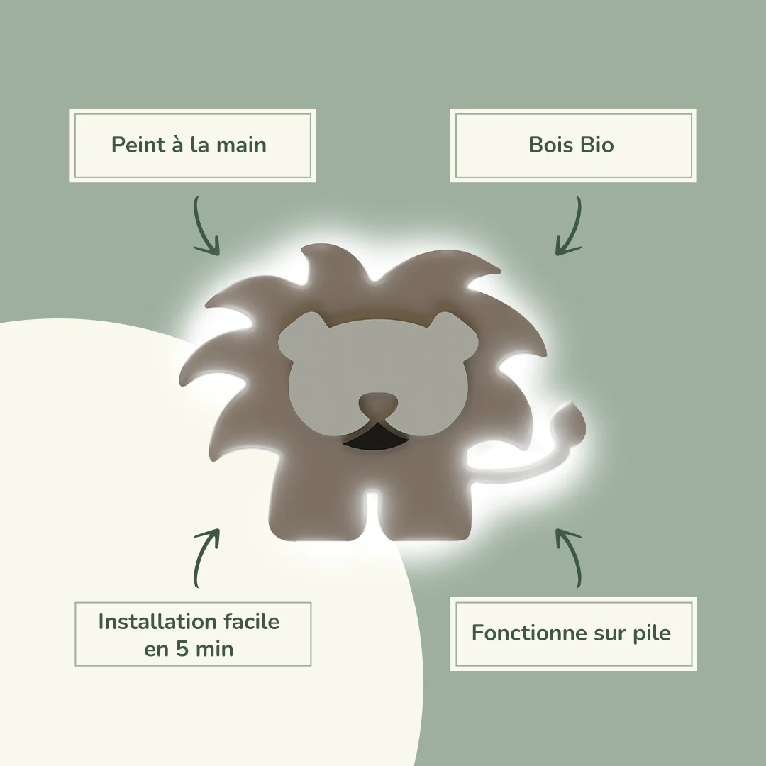 Lampe murale Veilleuse Lion – Image 2