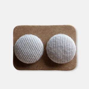 Petites boucles d'oreilles boutons - Sable