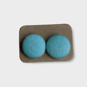 Petites boucles d'oreilles boutons - Menthe