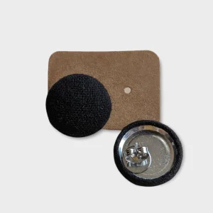 Boucles d'oreilles boutons - Noire