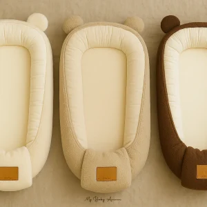 Les Réducteurs de lit bébé - cocon Ours avec coussin anti-tête plate