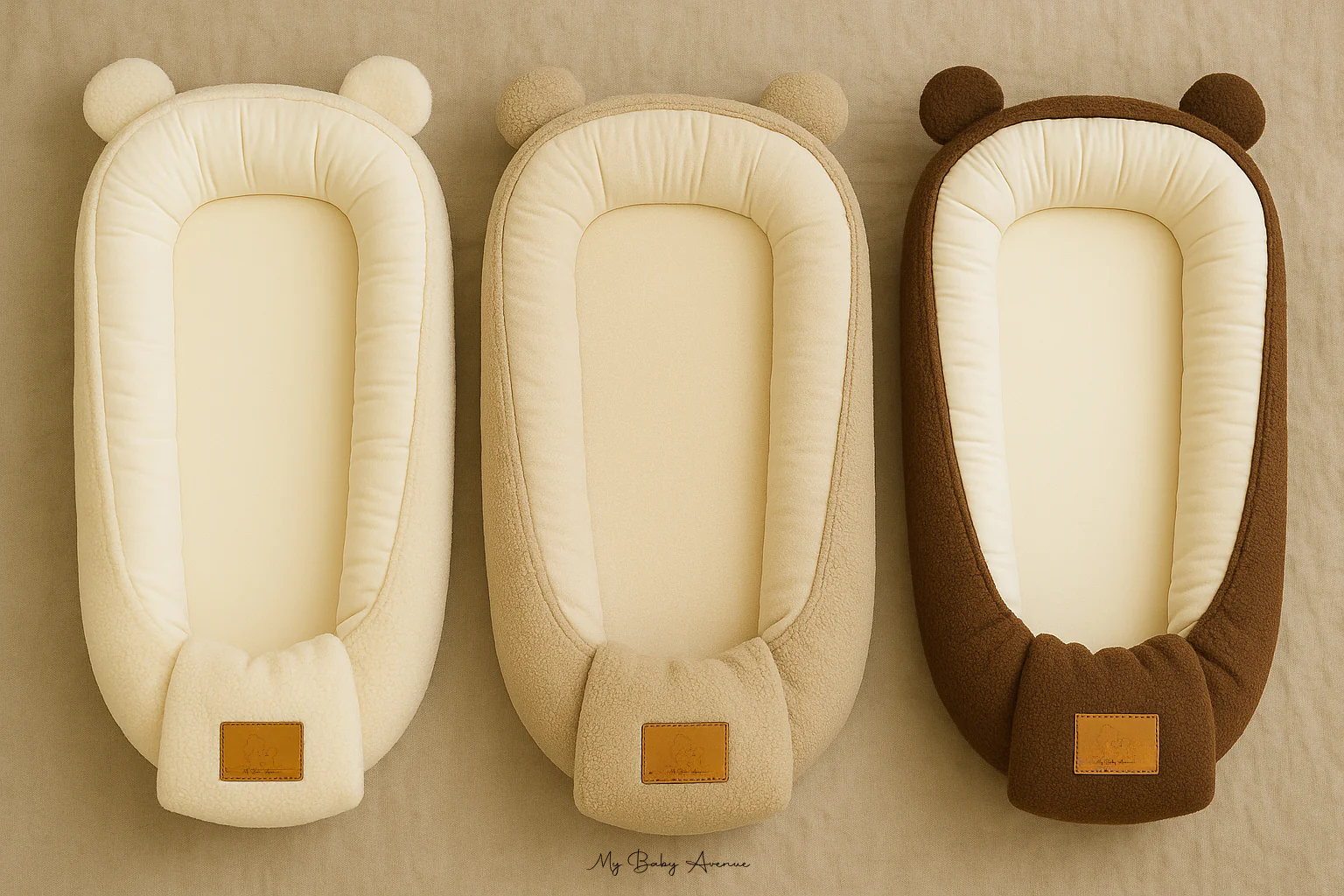 Les Réducteurs de lit bébé - cocon Ours avec coussin anti-tête plate