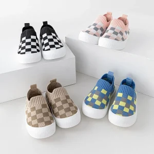 Chaussons à carreaux pour Baby