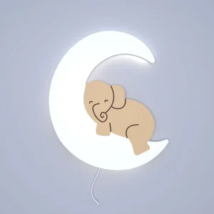 Lampe murale Veilleuse Elephanteau Lune