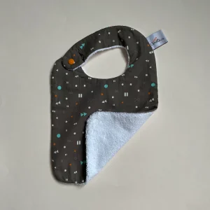 Bavoir en coton bio Play chocolat