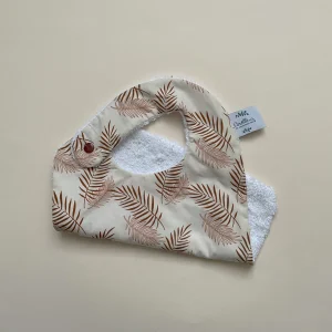 Bavoir en coton bio Feuillage cuivré