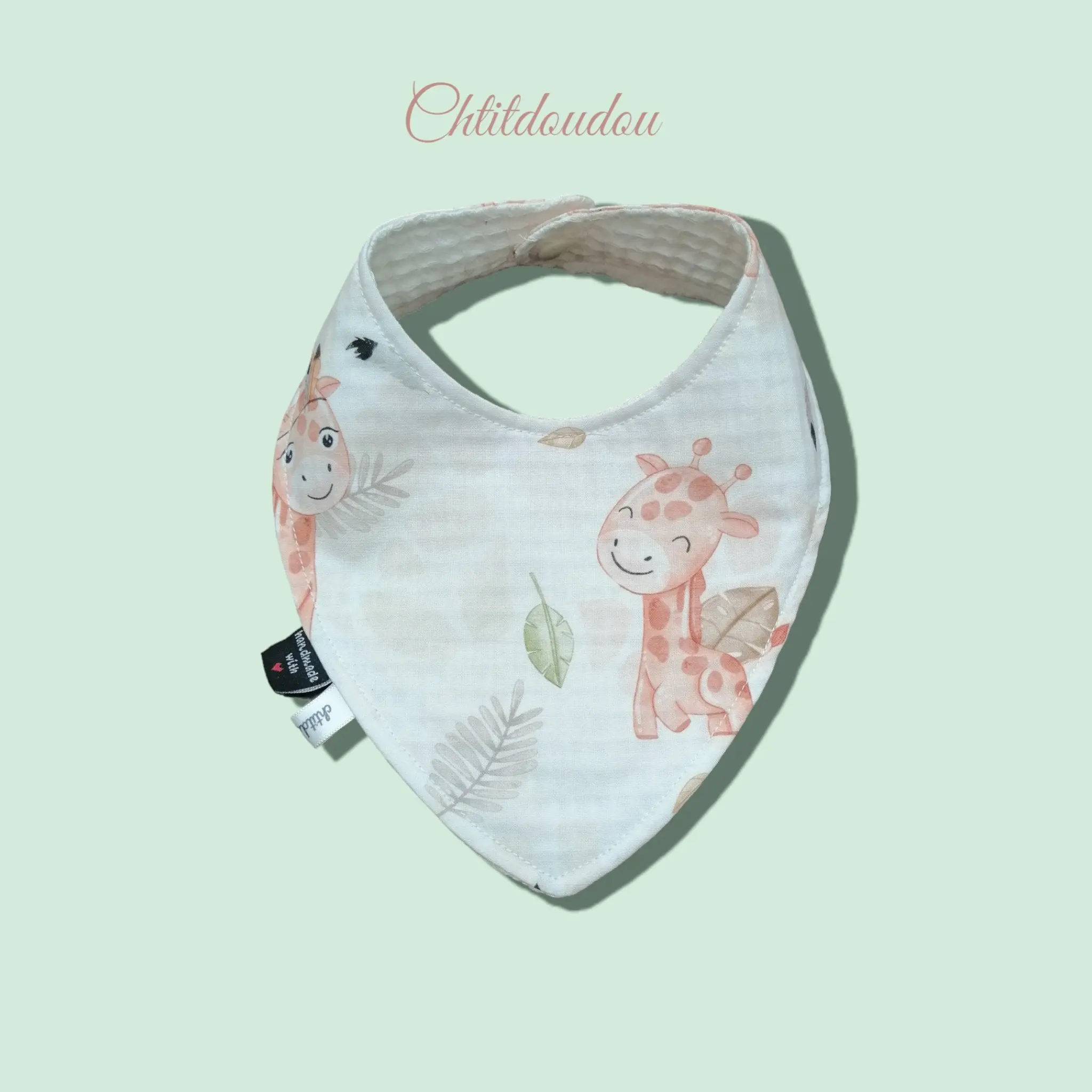 Bavoir bandana bébé : coton, éponge, personnalisable, naissance à 18 mois