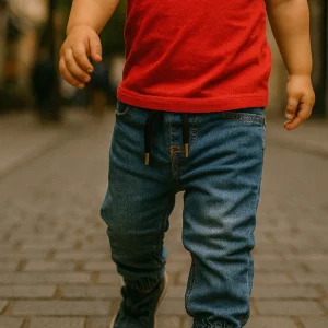 Jean jogger bébé garçon 100% coton dernière taille 1 an ref 4037