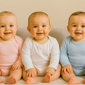 Body bébé manches longues coton Rose, blanc, bleu taille de 0 à 9 mois ref 7080