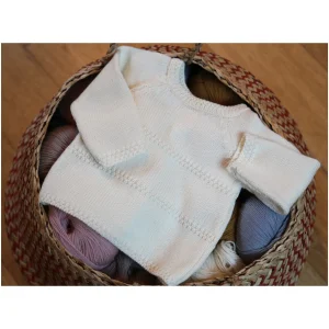 Brassière bébé Zouzou écrue laine mérinos