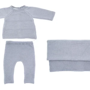 Ensemble naissance BabyChoupi – brassière, pantalon et couverture