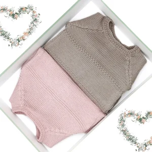 Coffret Complicité – deux brassières bébé en laine mérinos