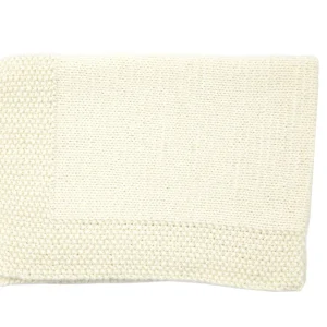 Couverture prématuré Bibou écru laine mérinos