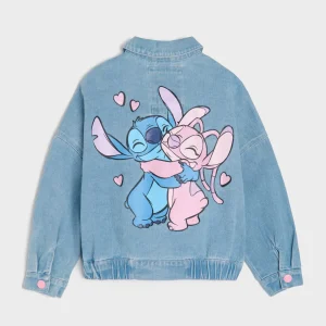 Veste en jean Angel & Stitch Fille taille de 4 à 6 ans ref 8703