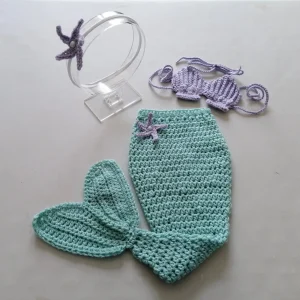 Tenue de photographie sirène au crochet pour bébé