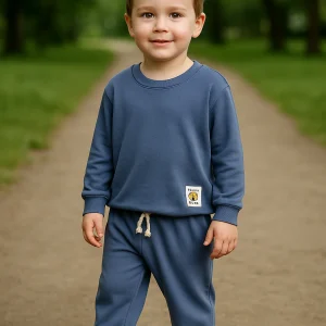 Ensemble de jogging enfant coton ensemble bleu, beige ou vert taille de 3 à 6 ans 5149
