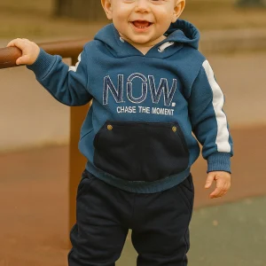 Ensemble chaud bébé dernière taille 12 mois à capuche 100% coton ref 4955