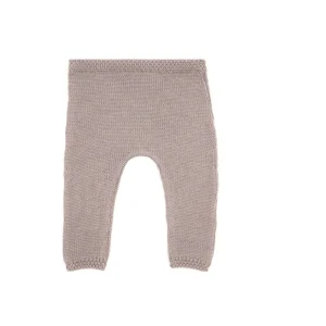 Pantalon bébé Chacha taupe en laine mérinos