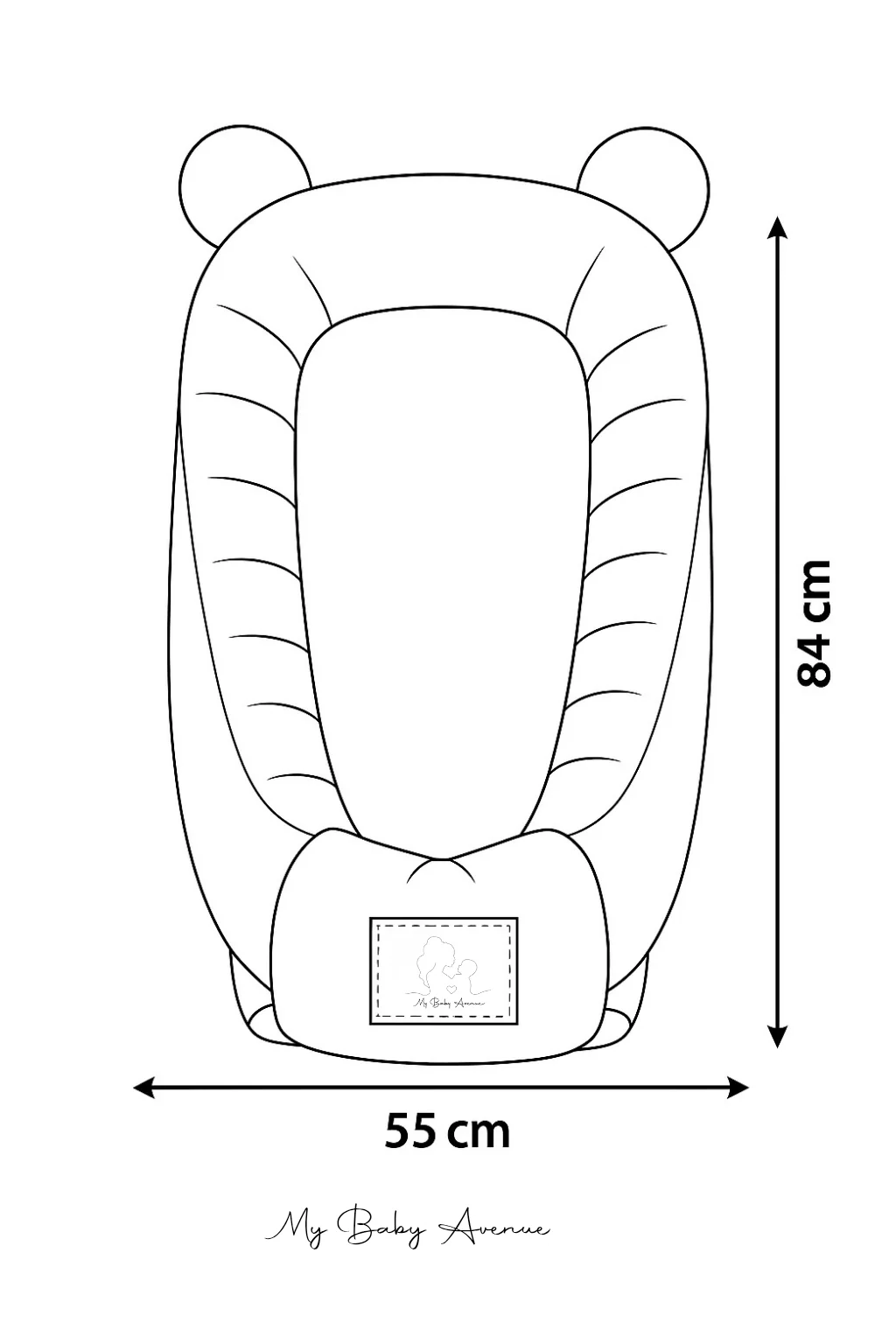 Les Réducteurs de lit bébé - cocon Ours avec coussin anti-tête plate – Image 9