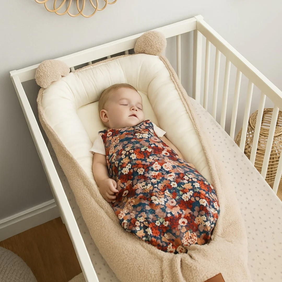 Les Réducteurs de lit bébé - cocon Ours avec coussin anti-tête plate – Image 2